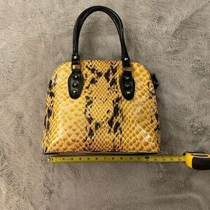 Assad rare white python skin purse